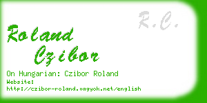 roland czibor business card